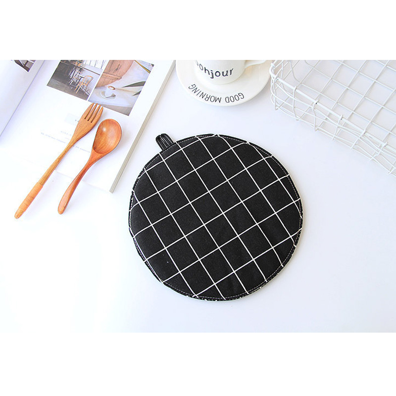 1 Piece Cute Non-slip Yellow Gray Cotton Nordic Kitchen Cooking Microwave Gloves Baking BBQ Potholders Oven Mitts: Gold