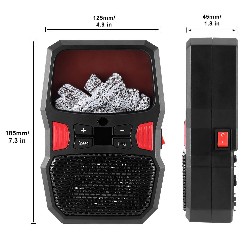 Draagbare Elektrische Kachel Desktop Mini Ronde Heater Muur Gemonteerde Kleine Draagbare Heater Ptc Verwarming Afstandsbediening