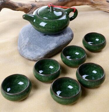 THEIERE,SUIT B--Service à thé Kung Fu authentique, ensemble de 4 pièces [1 théière 3 tasses