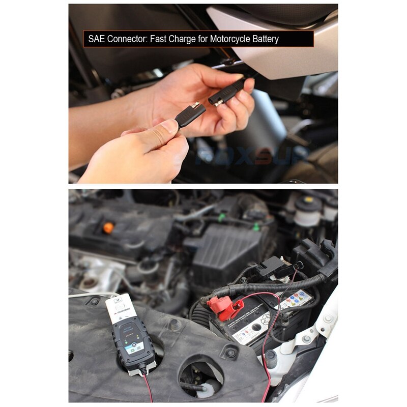 6V/12V 1A Smart Automatische Acculaders Automotive Batterij Float Laders Beheerder Voor Auto, motorfiets Eu Plug