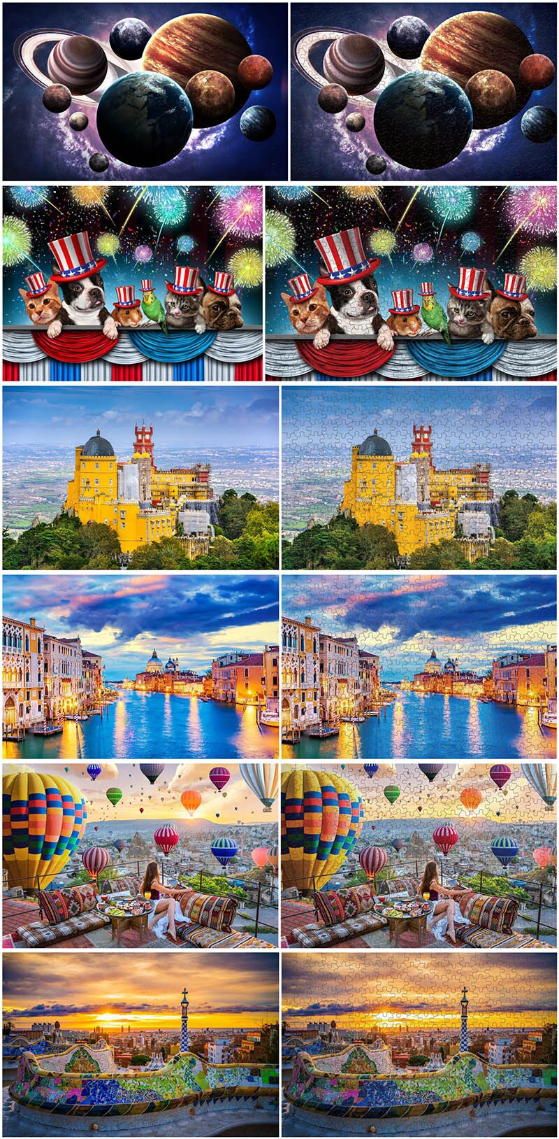 300 pieces of paper puzzle adult animal landscape puzzle, 51x34cm assembled animal picture puzzle educational toy for xmas