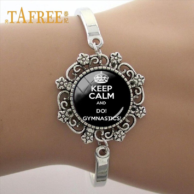 TAFREE Good bracelet Lace like gymnastics art photo Glass Dome Bracelet sport Charm Women's GY020: GY026