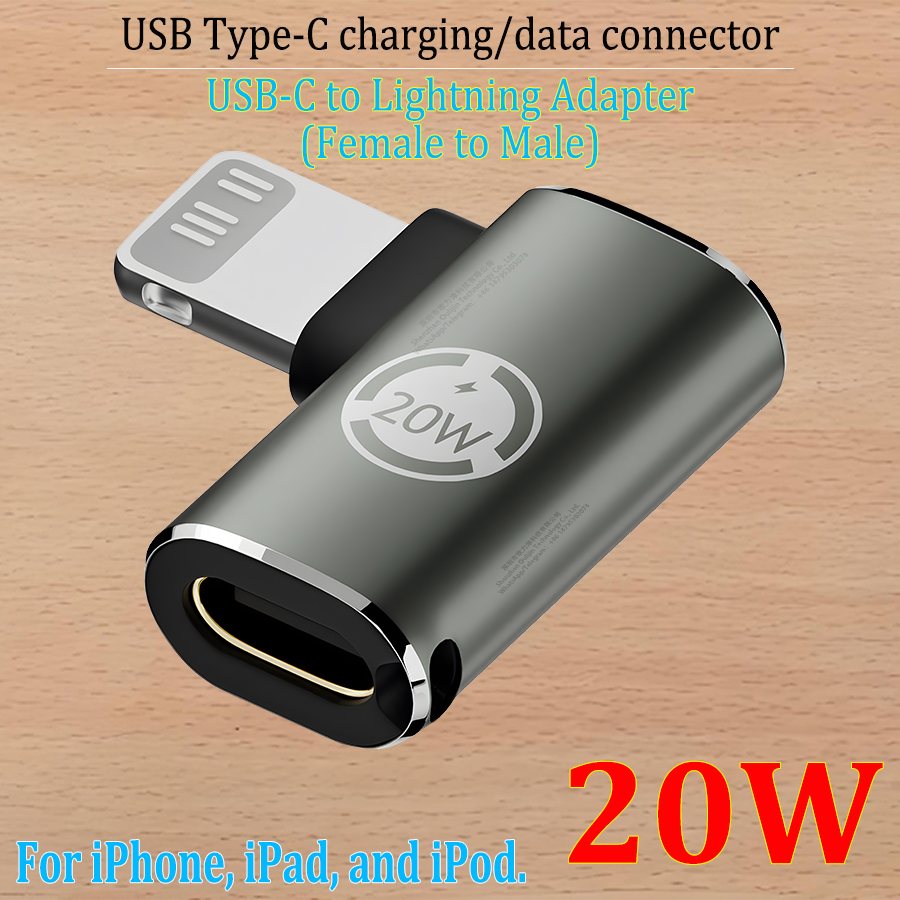 USB Type-C PD 20/27W charging data connector for iPhone, iPad, iPod, USB-C to Lightning adapter, female to male, multiple styles: Option 4