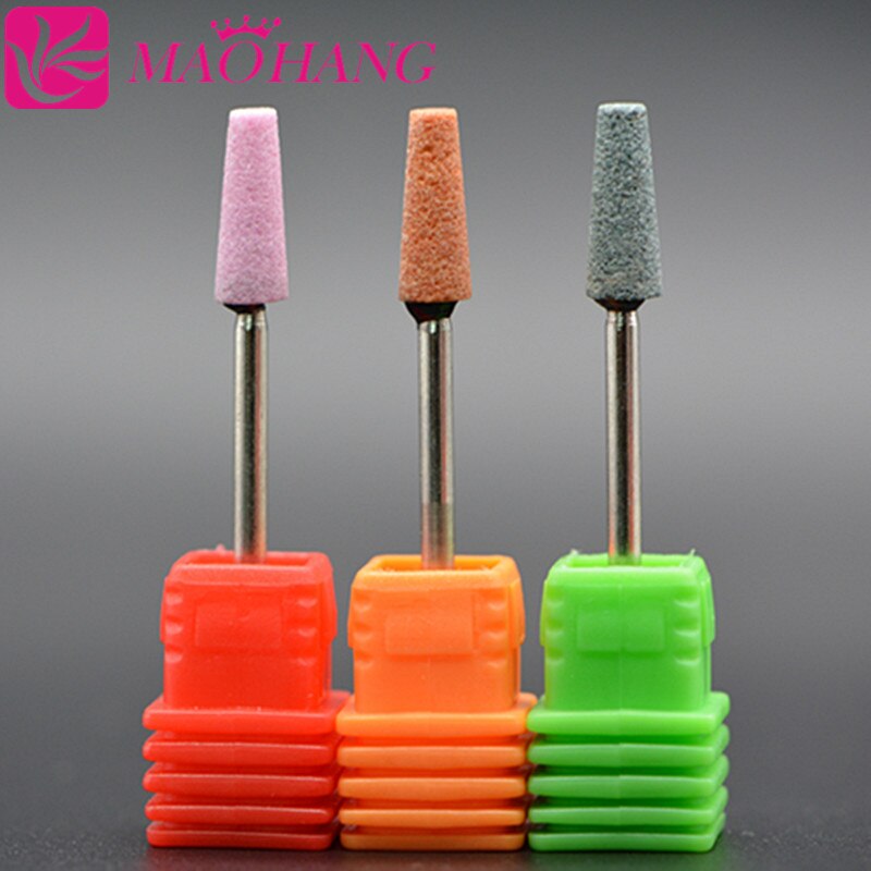 3 stuks nagelkunstboortjes, steenrotatie, nagelriemreinigingsfrees, vijl, frees voor elektrische manicuremachine, pedicuregereedschap, accessoires