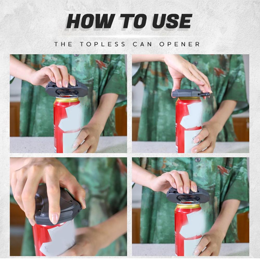 Go Swing Can Opener Bar Tool Safety Easy Manual Can Opener Beverage Bottle Opener Cans Bar Multifunction Can Openers