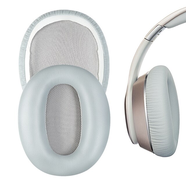 Kutou earpads para edifier w820bt fones de ouvido substituição earpads w828nb espuma almofada earmuffs acessórios se encaixam perfeitamente pele: Earpads Gray