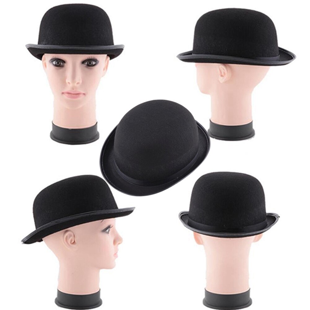 Punk svart trollkarl magi hattar vind gentleman hatt party performance jazz hatt halloween rekvisita vanliga män kvinnor unisex trick keps