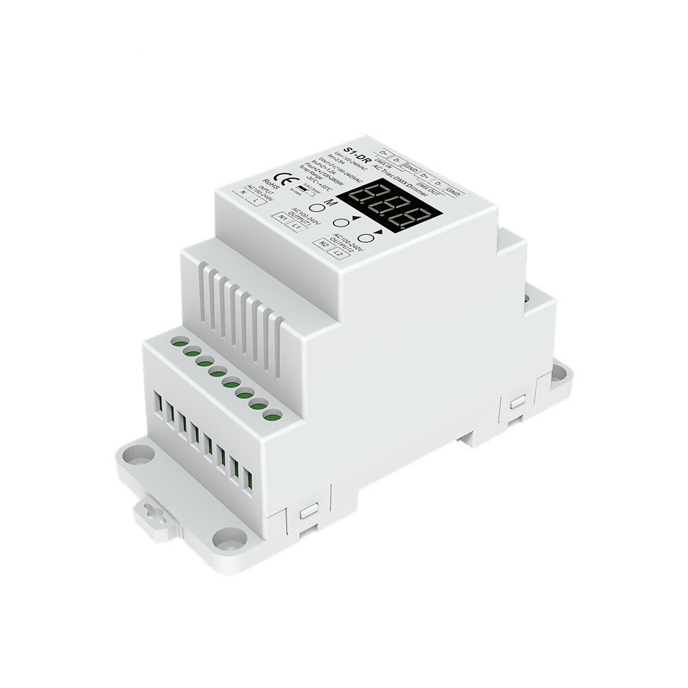 DMX512 LED Dimmer AC 220 V 230 V 110 V 2 Kanaals Dimbare Triac DMX Controller DIM Rail Bulb Lamp licht Triac Dimmer S1-DR: Default Title