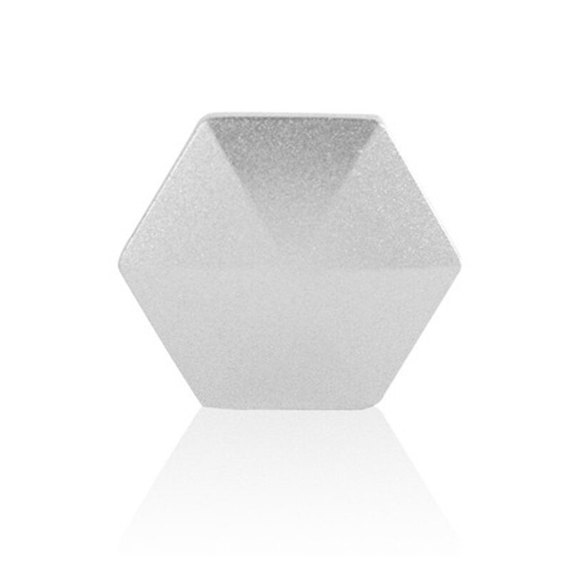 Desktop Flip Spinning Toy Pocket Stress Relieve Toy Metal Fingertip Decompression Rotary Toy: Hexagon silver