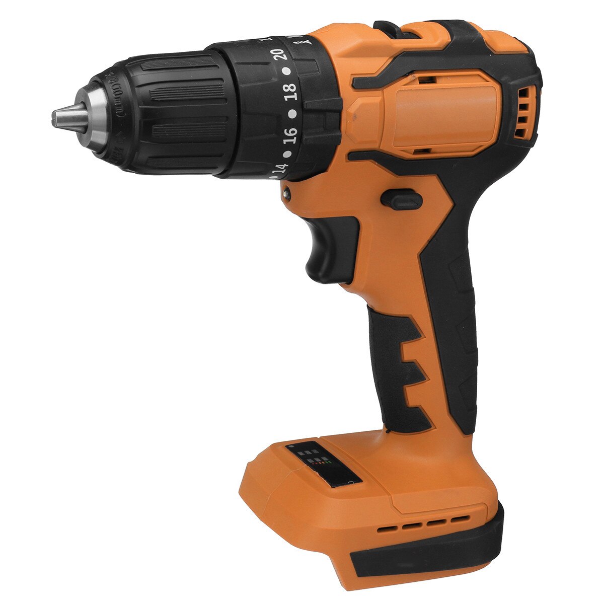 2 Speed 13mm 90Nm Brushless Impact Electric Drill Electric Screwdriver Cordless Drill Power Tools for Makita 18V Battery: 10mm Yellow