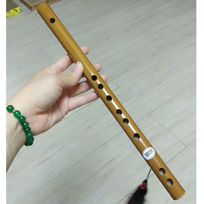 Mini flauta piccolo sin dimo hole, flauta de bambú xiao, instrumento musical de madera portátil para principiantes, niños y adultos