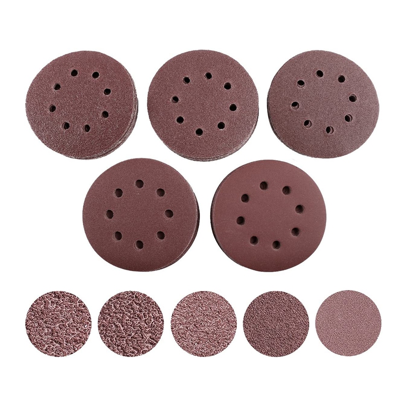 100 Pcs Sanding Discs Sandpaper Sanding Sheets 40 60 80 120 240 Grits Round Self-Adhesive Polishing Disc Sanding Disc