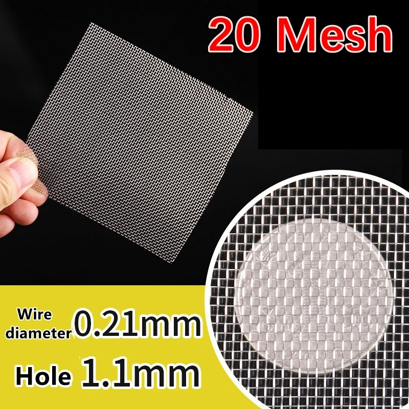 4-500 mesh metalen filternet van voedingskwaliteit 304 roestvrij staal voor thuis, keuken, water, voedsel, bonenpoeder, oliefilter, filtratie: Zilver
