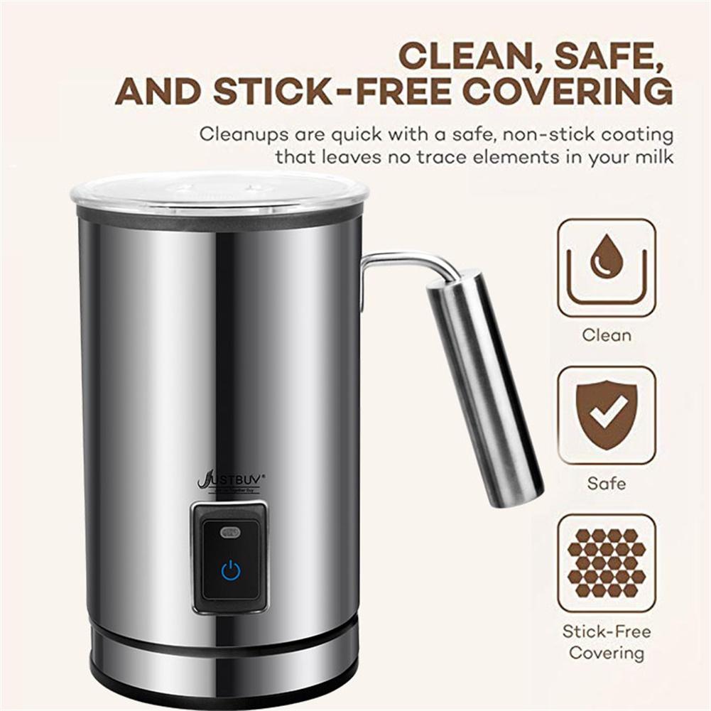 Stainless Steel Electric Milk Frother Automatic Foam Maker Creamer Steamer Heater for Coffee Cold Milk