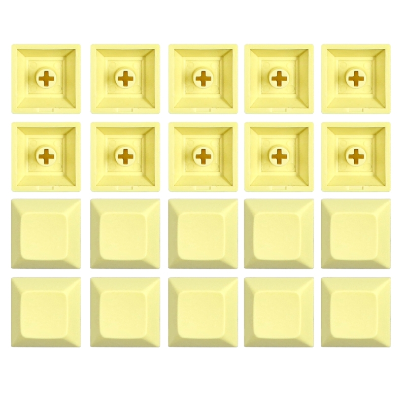 DSA 1U Keycap Set PBT Blank Keycaps DSA Profile 1U Height Keycap Set For Gaming Mechanical Keyboard 20PCS: BROWN