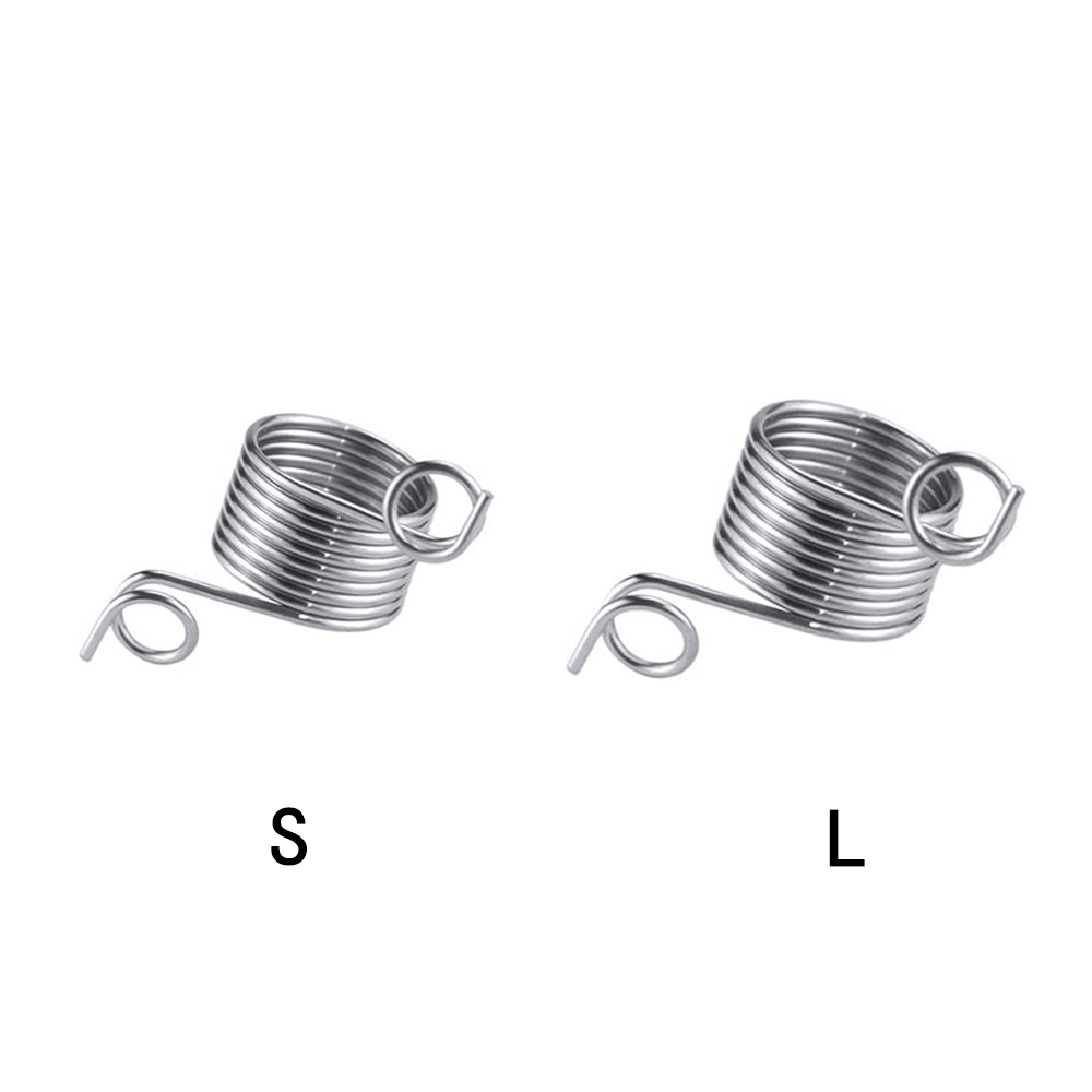2 stk metal finger fingerbøl garn guide 2 størrelse finger holder strik finger finger ring til hækle strikke håndværk vævning tilbehør: 3