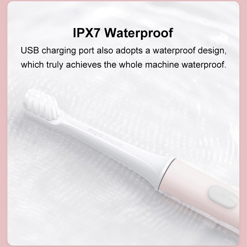 Upgrade XIAOMI MIJIA Sonic Electric Toothbrush T100 USB Rechargeable Waterproof Electric Toothbrush for Adult