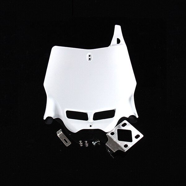 Plaque d'immatriculation universelle 250CC-450CC | Dirt Pit Bike, Motocross, plaque frontale pour revêtement en plastique: WHITE