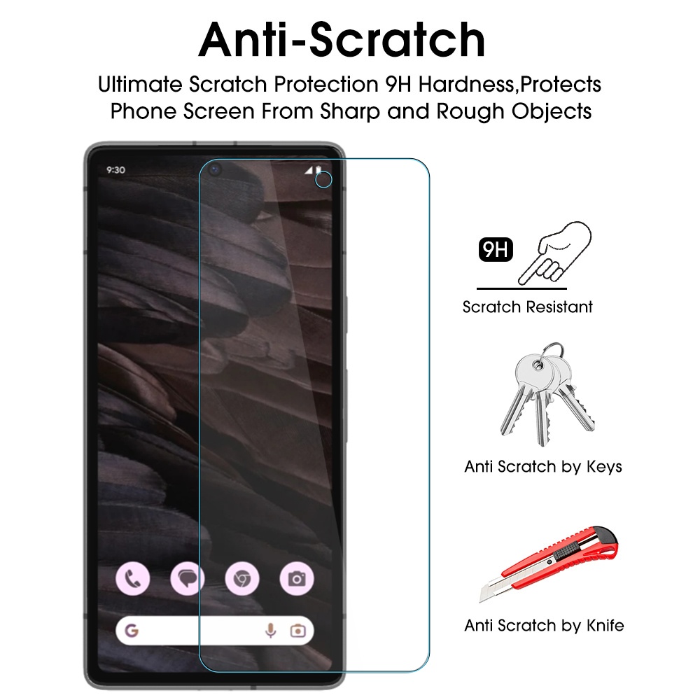 Gehärtetes Glas für Google Pixel falten 5G HD klar Anti-Fingerabdruck Displayschutzfolie Vollständige Abdeckung Schutzfolien für Pixel falten