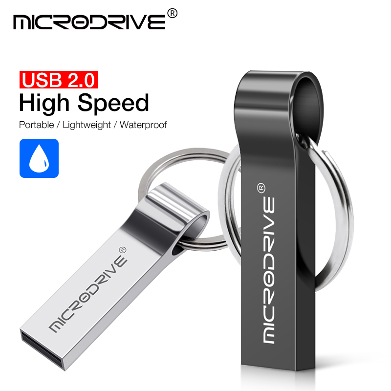 Metal USB Flash Drive 64gb thumbdrive 16GB 4GB Pendrive 32gb Flash Memory Stick 128gb 256g stainless steel waterproof pen Drive
