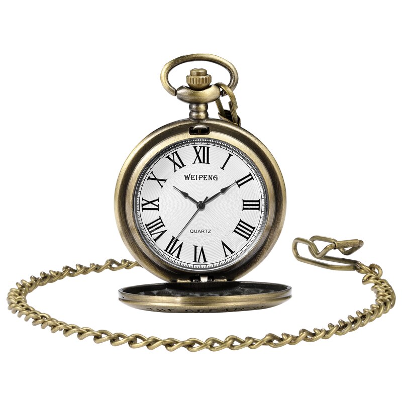 Vintage Brons Zakhorloge 2022 De Greatest Dad Mannen Fob Ketting Hangende Retro Quartz Horloges Relogio De Bolso