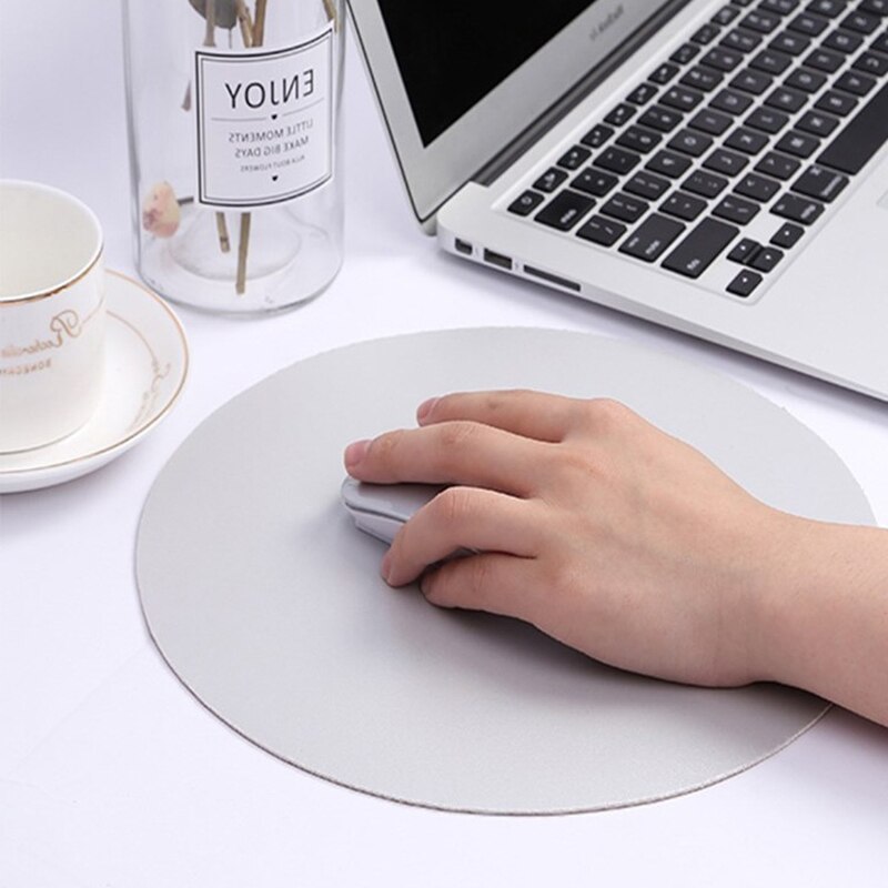 Colorful Computer Mouse Padding Rubber Thickening Round PU Leather Mouse Pad For MacBook Xiaomi Lenovo For Laptop PC MacBook