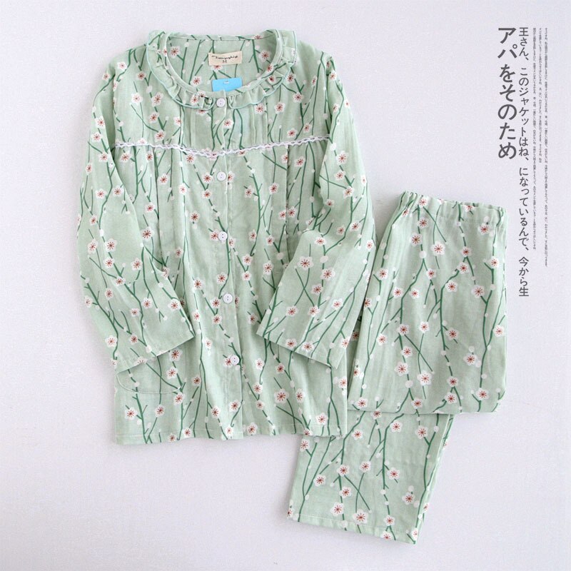 Maternity Spring and Autumn Cotton Nursing Nightdress for Maternity Floral Printed Sleepwear Pregnancy Home Hospital Wear Lounge