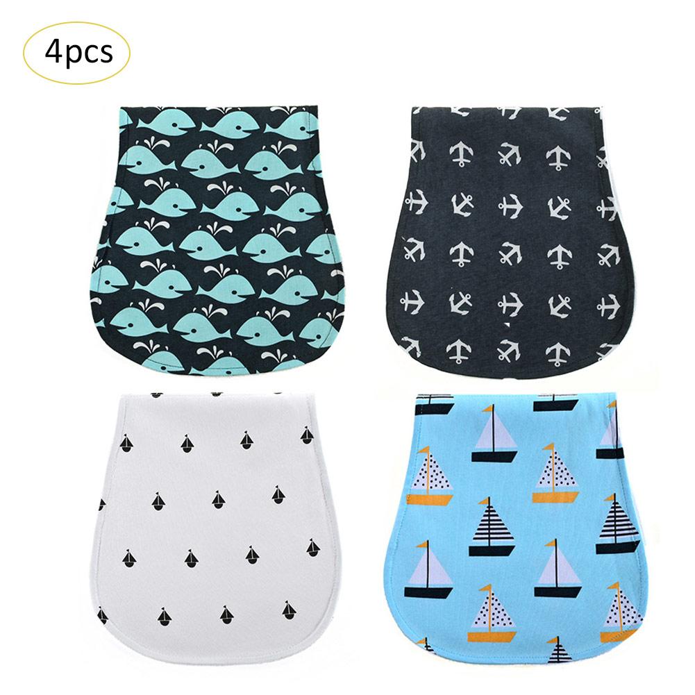 4 stks Baby Burp Doeken Pad Doek Set Absorberend En Zacht Drie-Layer Katoen Anti-Spitting Melk Pad set Kid Care Schouder Pad Handdoek