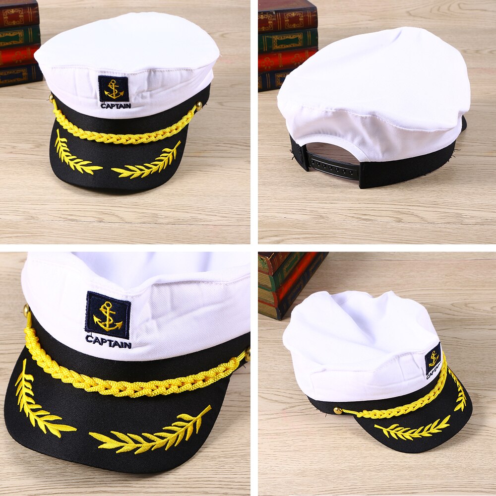1Pc Kapitein Hoed Boot Hoed Marine Admiraal Cap Captain Kostuum Hoed Cap Navy Sailor Hoed Voor Thuis Mannen party
