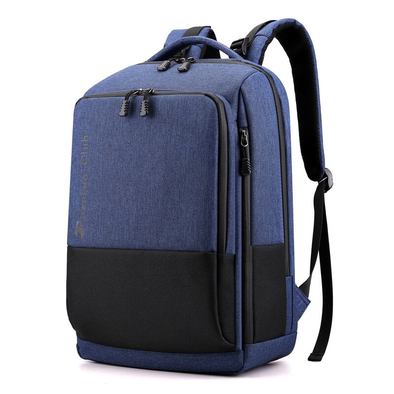 FengDong minimaliste collège garçons école sac à dos étudiant pochette d'ordinateur 15.6 étanche école sacs à dos pour adolescents hommes sac pack: blue