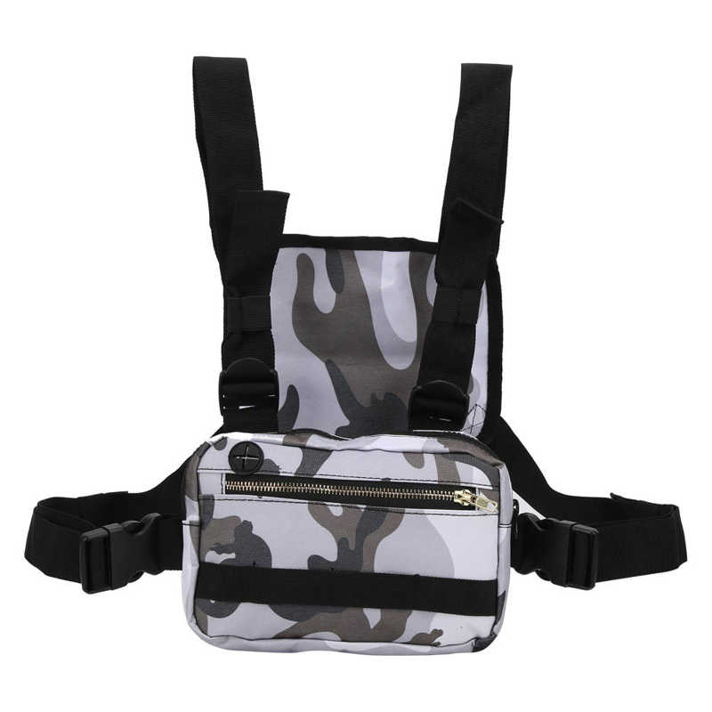 city jogging bag High Stretch Adjustable Chest Rig Bag Multifunctional Chest Front Pouch Outdoor Running Vest Rig Bag Running