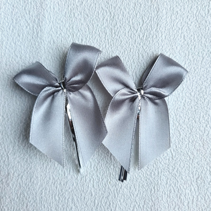 100pcs Multiple Colors Satin Ribbon Bowknot Sealing Wire Bakery Packing Birthday Party Bows For Wedding Decoration 6CM