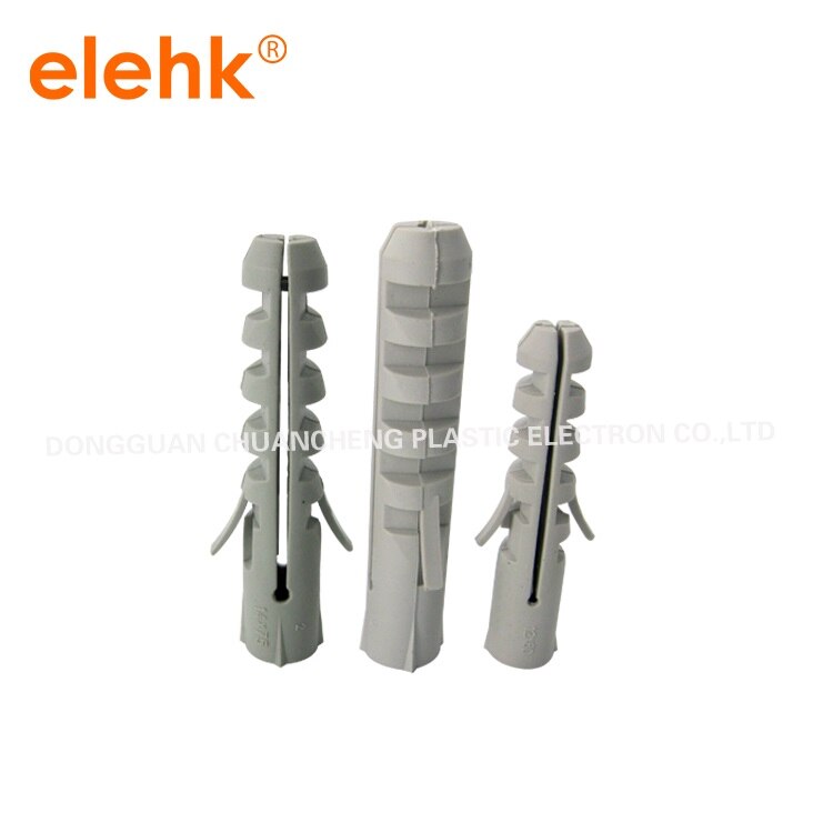 Grey kleur M8/M10 plastic pluggen voor betonnen muur houten pluggen