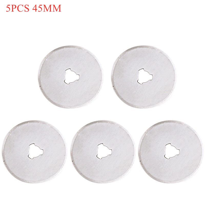 45mm 28mm Rotary Cutter for leather Set Blades for fabric Circular Quilting Cutting Patchwork Cut Tool Quilter Leather Cutter: 5pcs 45mm Blades