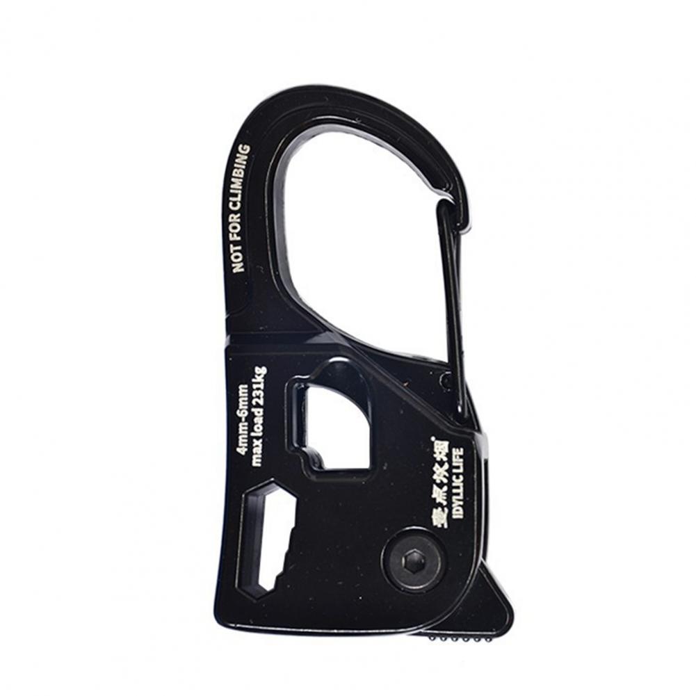 Accesorios de acampada, tensor de cuerda de tienda de campaña de aleación de aluminio duradero para equipo de Camping portátil ligero, fuerte para exteriores: Negro