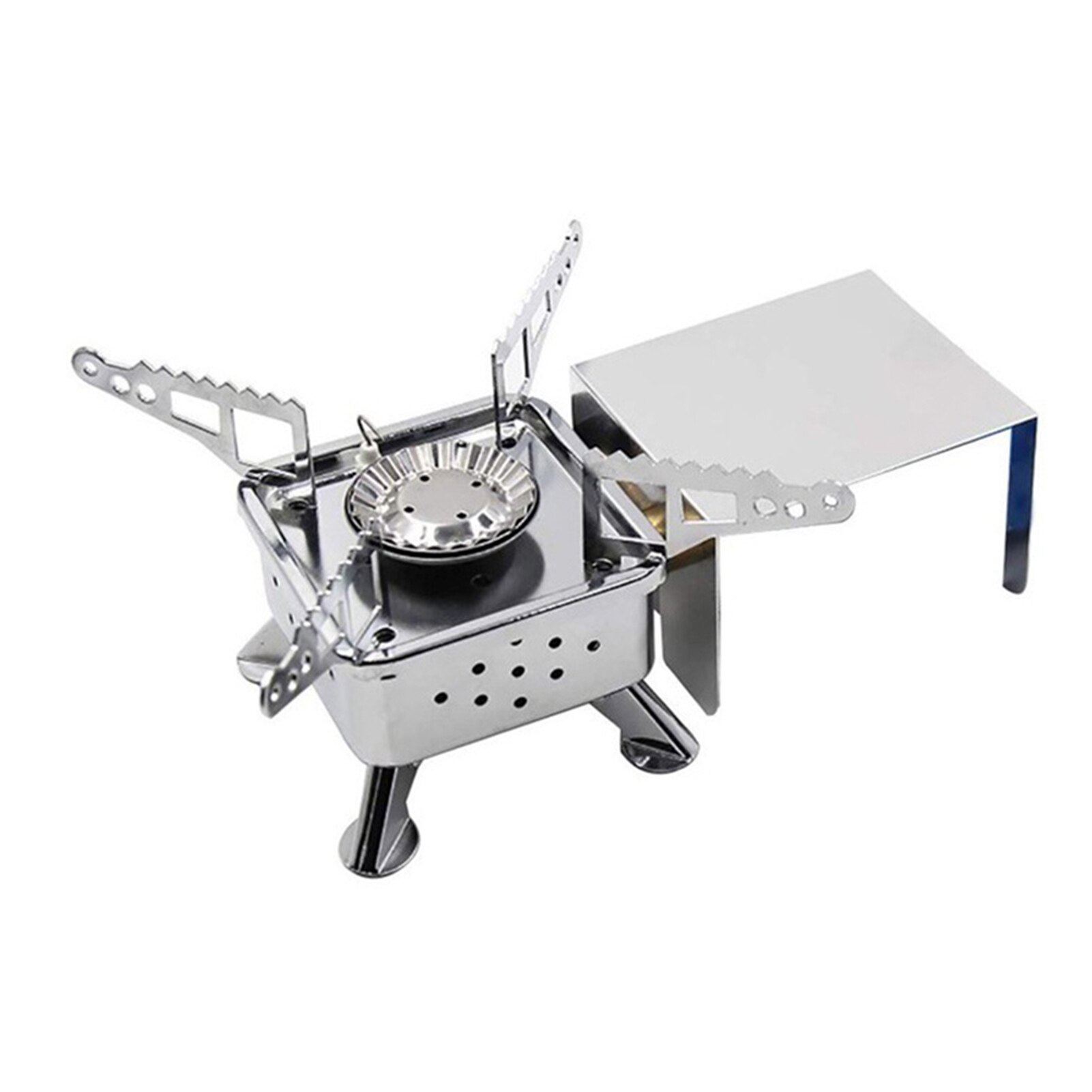Small Camping Stove Gas Burners Outdoor Camping Picnic Portable Gas Stove Stainless Steel Cookware BOM666: B