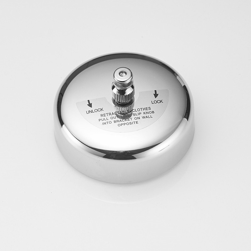 Clothesline Black Stainless Steel Retractable Clothesline Dryer Indoor Steel Wire Single Row Laundry Hanger Simple Clothes Rack: silver