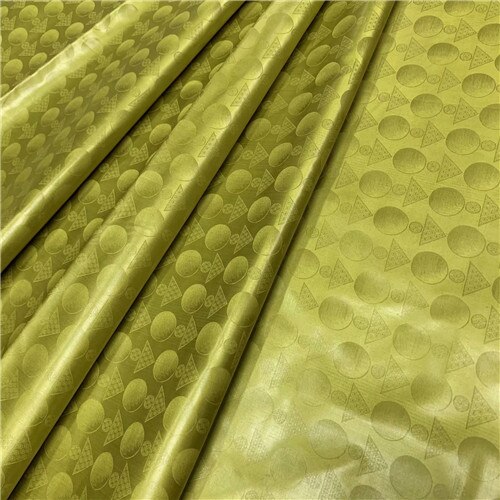 Echt bazin riche getzner atiku stoff für männer 100% baumwolle brokat jacquard stoff bazin riche Stoff5Garten/einstellen L1402-: Gold Grün