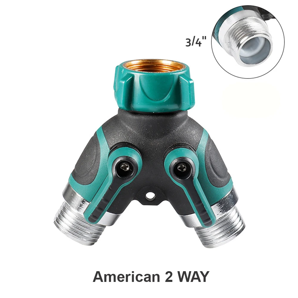 3/4 "Wasser verteiler 2 & 4 Wege, Garten y Schlauch anschluss Metallkörper, Schlauch teiler, Anschluss schlauch adapter, Schlauch teiler 2 oder 4 Ventile: WHITE