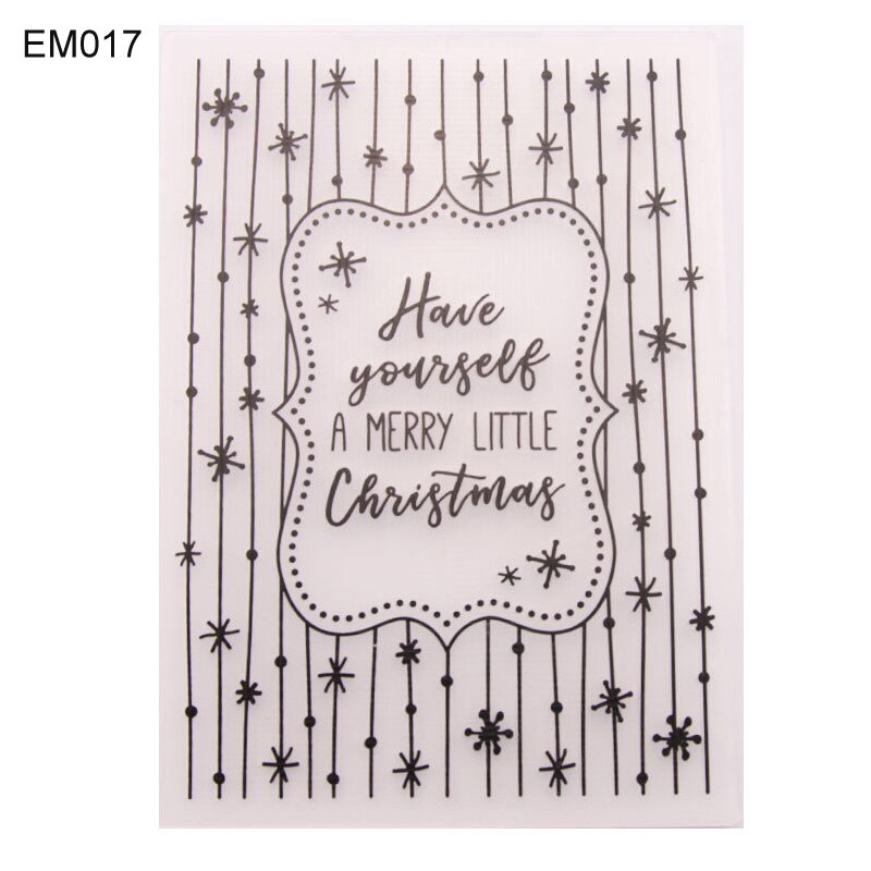 Tarjetas decorativas para boda, álbum de fotos DIY, decoración de plástico en inglés, plantillas de carpeta en relieve, artesanías de papel de 3 diseños: EM017