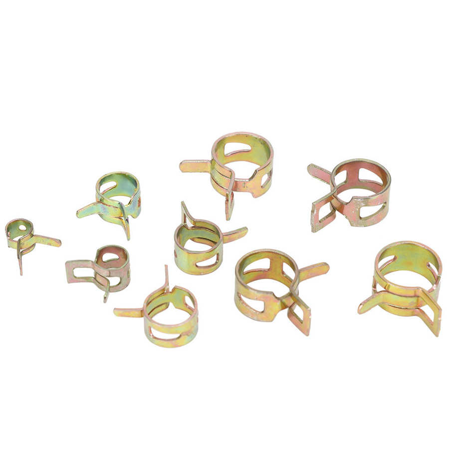 80pcs/set Galvanized Hose Clamps Spring Clamp 6-15mm Tube Hose Clamp Assortment Set for Hose Air Hose Water Pipe