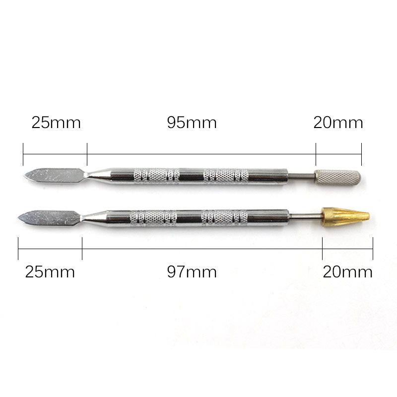 DIY Dual Head Brass Top Leather Edge Oil Painting Pen Gluing Dye Pen Applicator Edge Paint Roller Tool for Leather Craft Tools