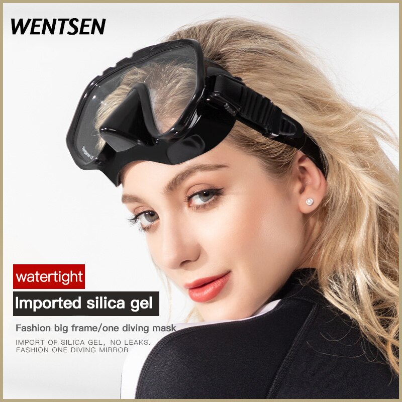 2020new big view Snorkel Diving Mask kits Snorkels Anti-Fog Goggles underwater spearfishing scuba diving equip