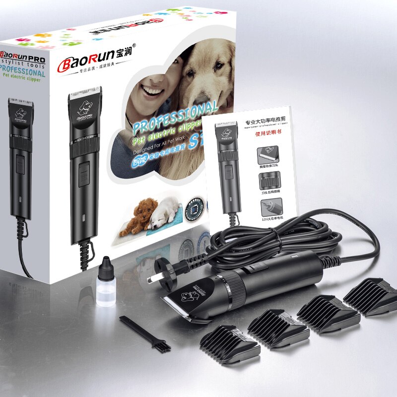 Cortadora de pelo eléctrica para perros y gatos, conjunto de afeitadora de aseo, máquina de corte de pelo para mascotas + cabezal de repuesto, 110-240V AC: S1 Device