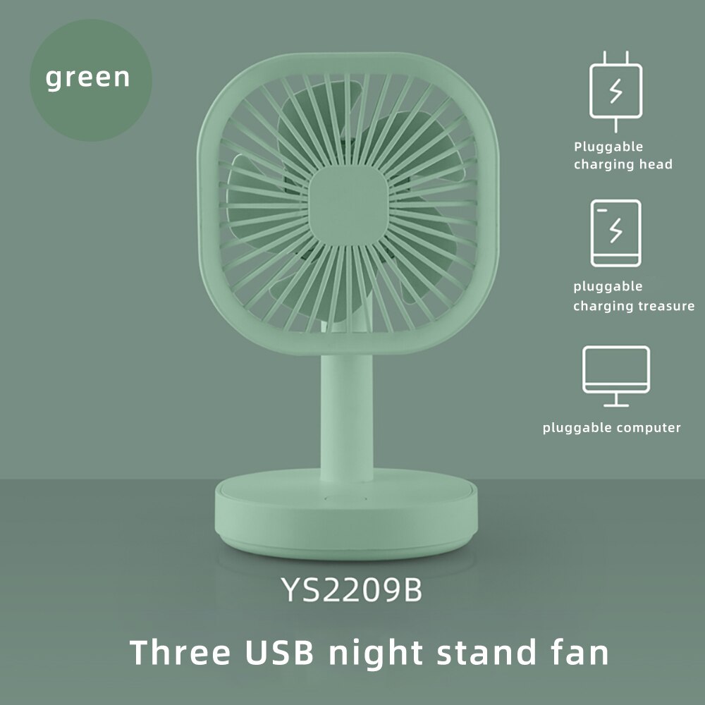 Summer mini Fan USB Charging with Led Night Light Desk Fan Portable ajustment small Fan Charging Office for Outdoor Travel Home: 08