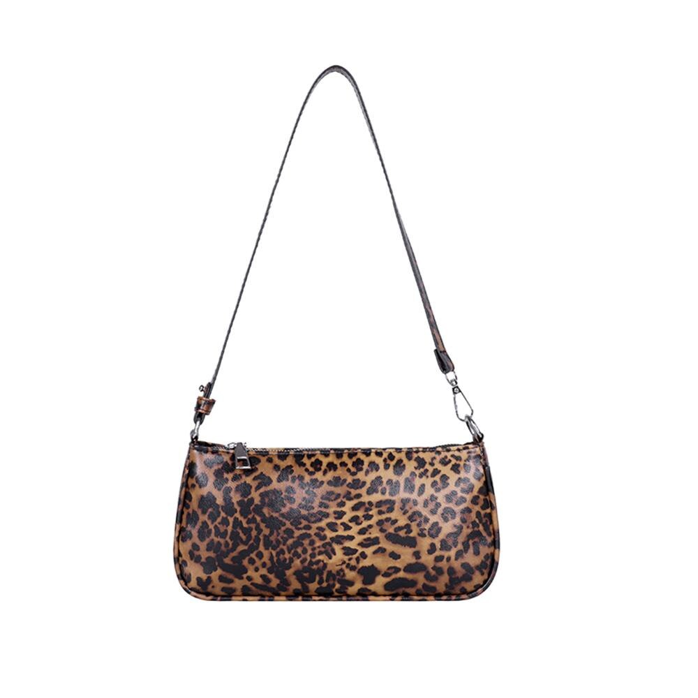 Retro DELL'UNITÀ di elaborazione di Cuoio Delle Donne di Spalla del Sacchetto di Leopardo Modello Animale Borsoni Viaggio Giornaliero Stampa Serpente Borsa Baguette Forma Borsa: Leopard