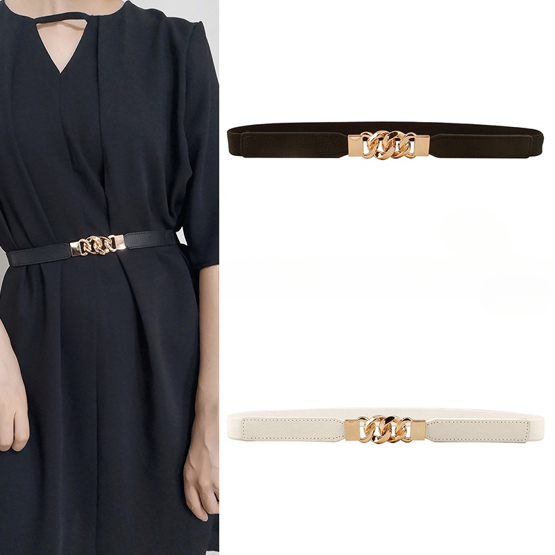 Dames Elastische Dunne Riem Taille Afdichting Met Jurk Trui Jas Veelzijdige Decoratieve Ins Riem Gm002