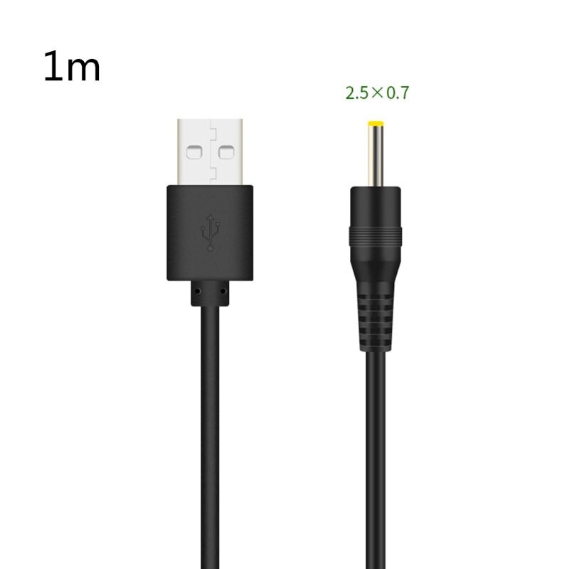 USB to DC Port Charging Cable Power Supply Cord Line DC/5.5x2.1 DC/5.5x2.5 DC/3.5x1.35 DC/4.0x1.7 DC/2.5x0.7 Connector: 1 M / DC 2.5x0.7