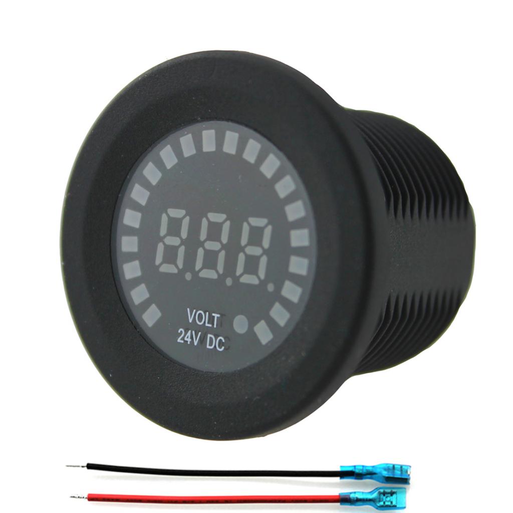 Replacment Dc 24V Blauwe Led Panel Digitale Voltage Meter Voltmeter Beeldscherm Anti-Reverse