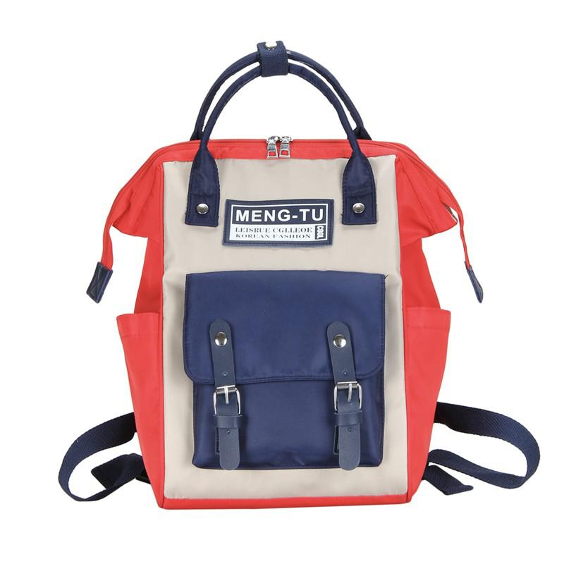 Mode Rugzak Canvas Vrouwen Rugzak Schooltas Voor Tiener Student Meisje Grote Capaciteit Mochilas Vrouwelijke Rugzak: Red